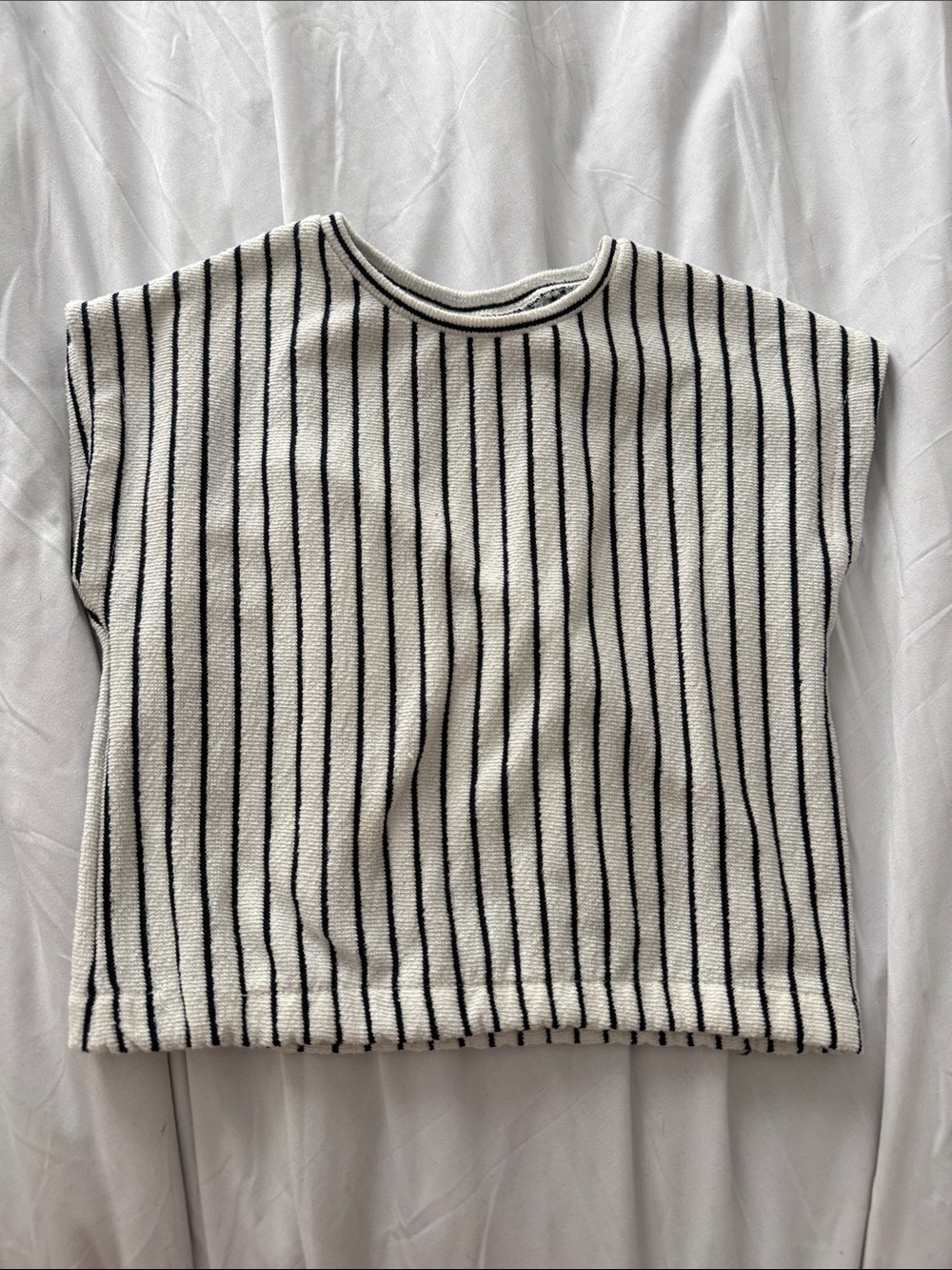 Zara Black and White Striped Tank Top